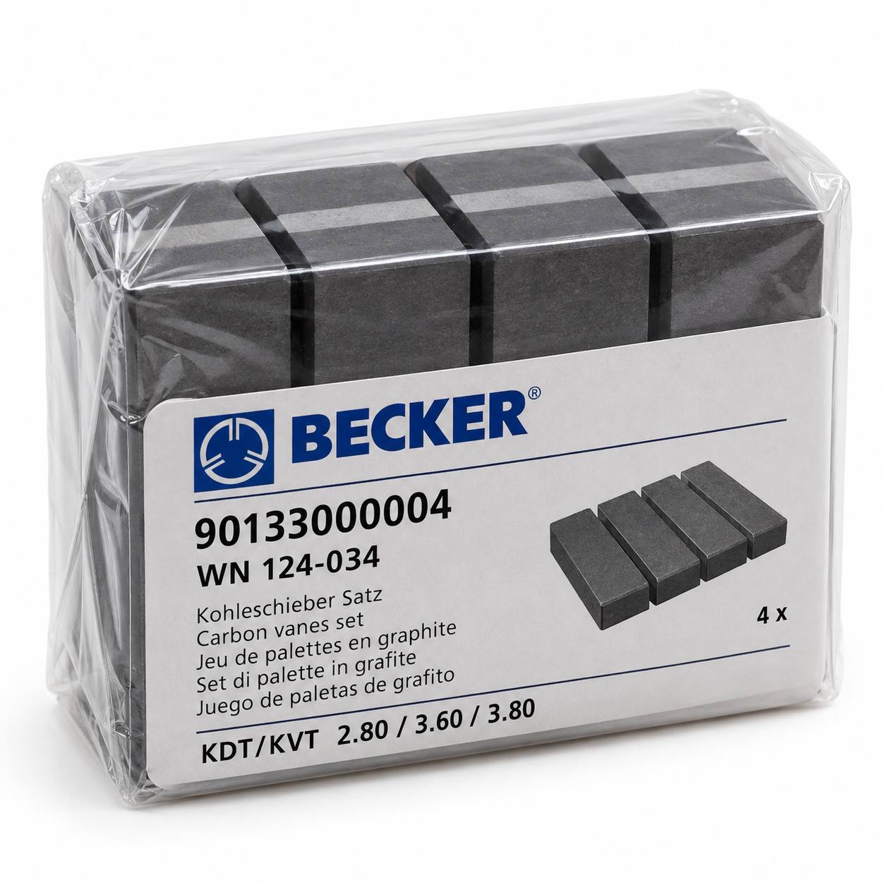 Комплект графитовых лопаток Becker KDT / KVT 2.100–3.100, 4 шт.