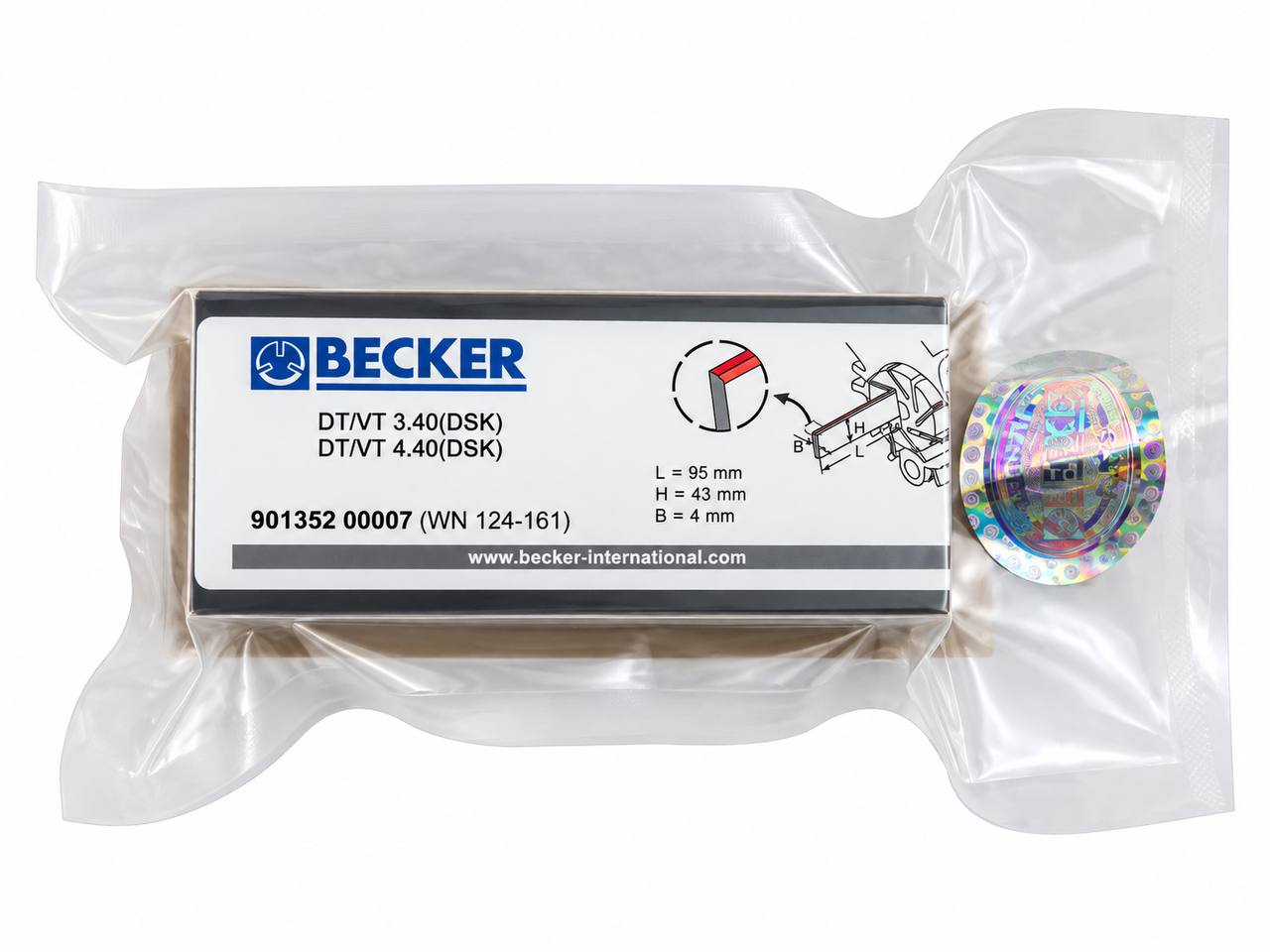 Комплект графитовых лопаток Becker DT / T / VT 3.40–4.40, 7 шт. (арт. 90135200007)